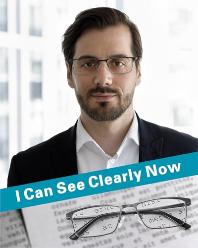 acavefox 3 Pack Blue Light Blocking Reading Glasses Men Readers Anti UV Lightweight and Sturdy Full Frame Metal Spring Hinge Eyeglasses 2.0+ - Image 2