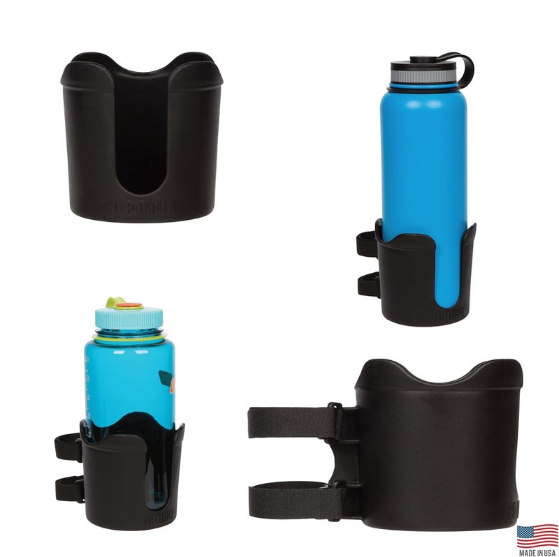 ROBOCUP Plus, (Black), Add-On Accessory XL Extension Cup Holder, Larger Drink Capacity, Perfect for Boats, Golf Carts, Walkers, Wheelchairs and Work. Made in USA (Includes 1) - Image 1