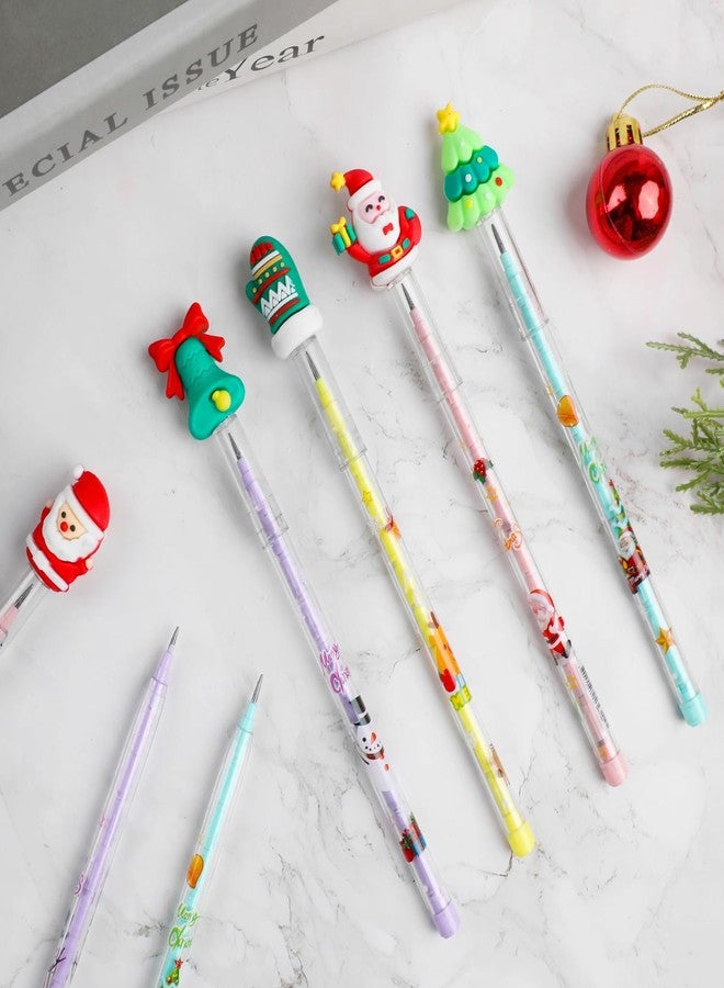 DIYASY 24 Pieces Christmas Stackable Pencils, Holiday Mechanical Pencil bulk Multi Point Push Pencil for Kids Party Supplies Gifts Classroom Rewards Prizes Decorations - Image 5