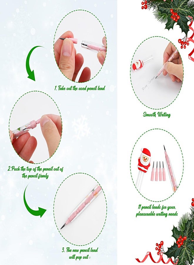 DIYASY 24 Pieces Christmas Stackable Pencils, Holiday Mechanical Pencil bulk Multi Point Push Pencil for Kids Party Supplies Gifts Classroom Rewards Prizes Decorations - Image 4