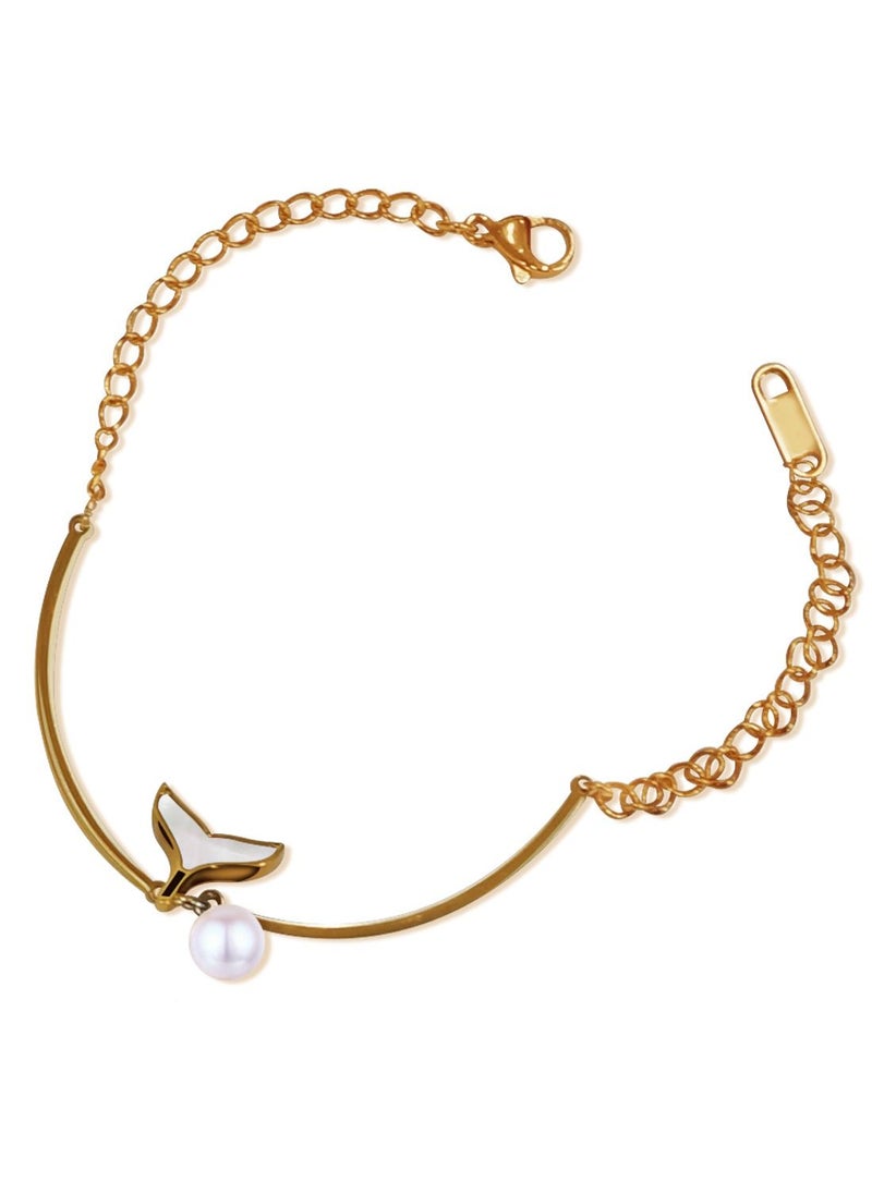 AIWANTO Alissa Bracelet With Fishtail Pearl Design  - Image 2