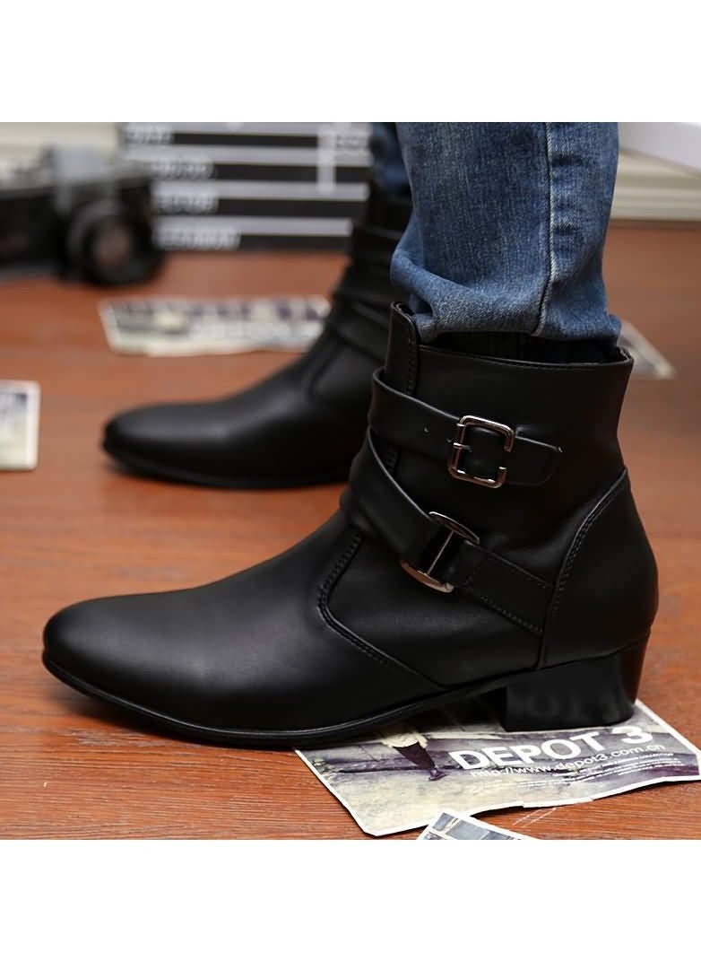 Loquat - High Top Business Casual Wear-resistant Men's Boots - Image 1
