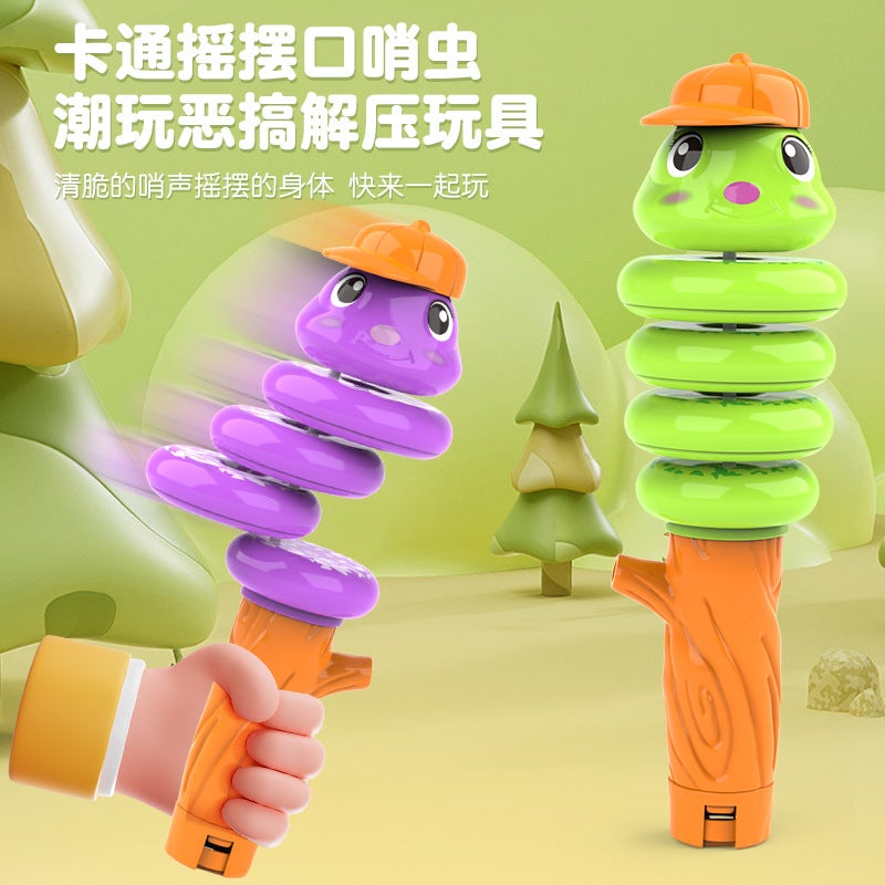 New Whistle Twisted Snake Toys Decompression Balance Swing Rotating Worm Snake Children'S Toys - Image 2