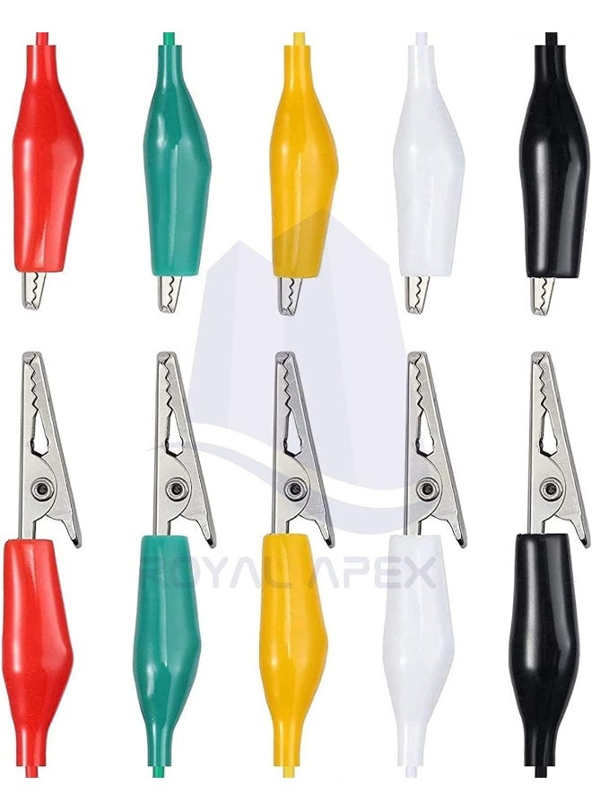 Biella Biellaâ„¢ 10Pcs Colored Crocodile Clip - Double-ended Alligator Clips Cable Testing Wire Clip for Electrical Appliances Digital Test  - Image 3