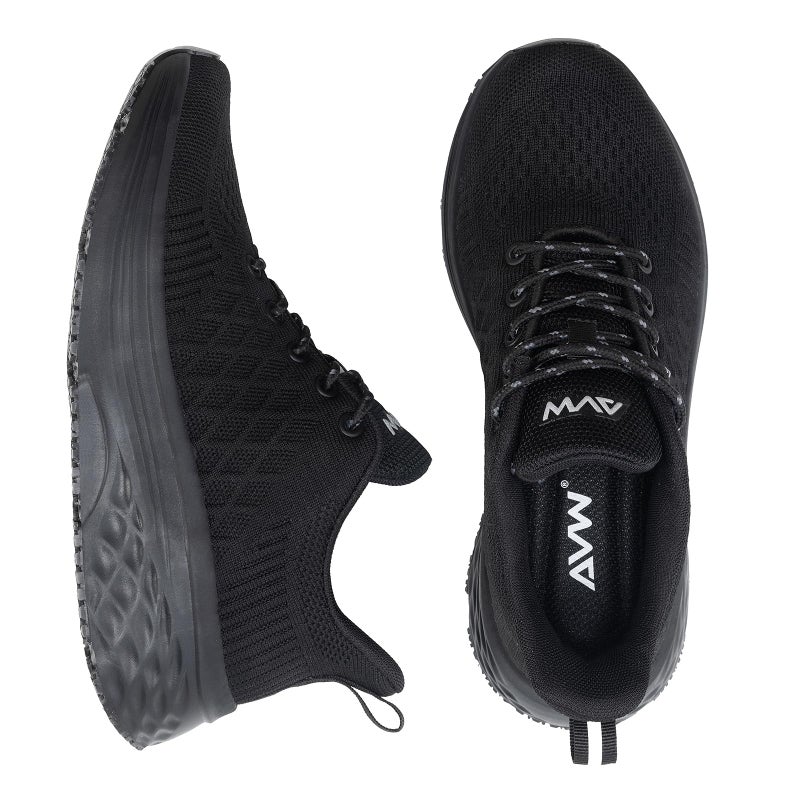 AVW Womens Non Slip Work Shoes Water Resistant Walking Sneakers Food Service Chef Kitchen Shoes Black - Image 4