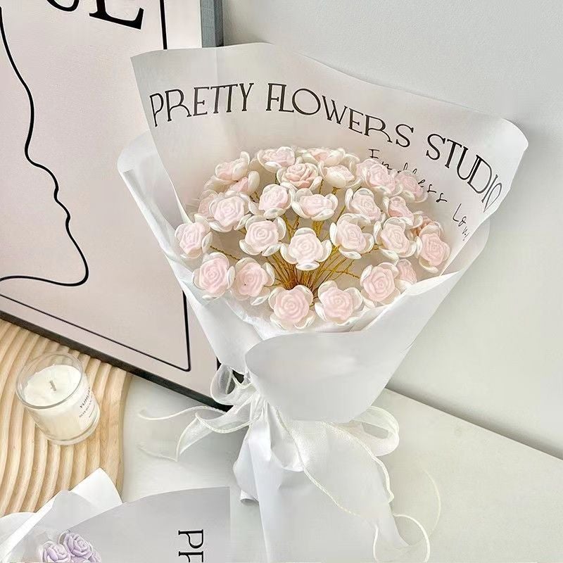 Rose Bouquet for Chinese Valentine's Day handmade diy material package simulation bouquet gift for girlfriend Valentine's Day - Image 1
