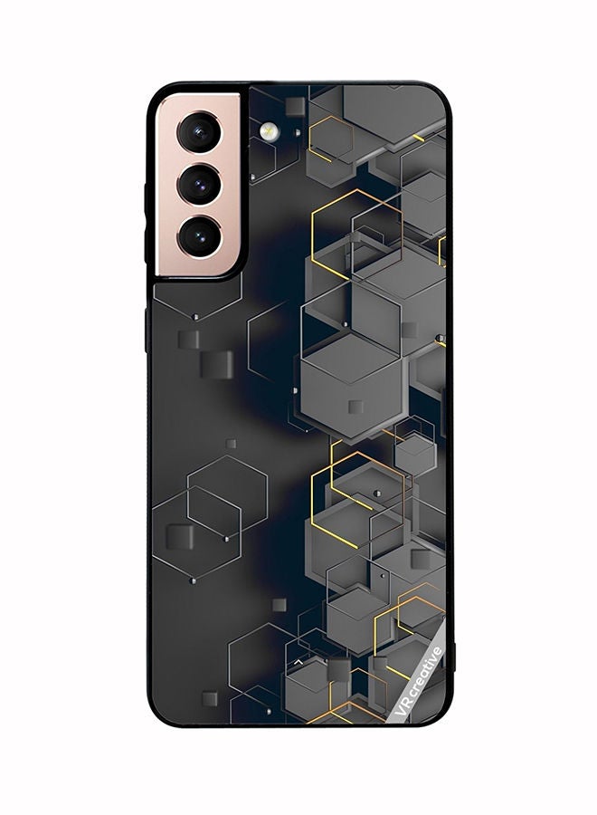 VR CREATIVE Protective Case Cover For Samsung Galaxy S21 5G Abstract Design Multicolour - Image 1