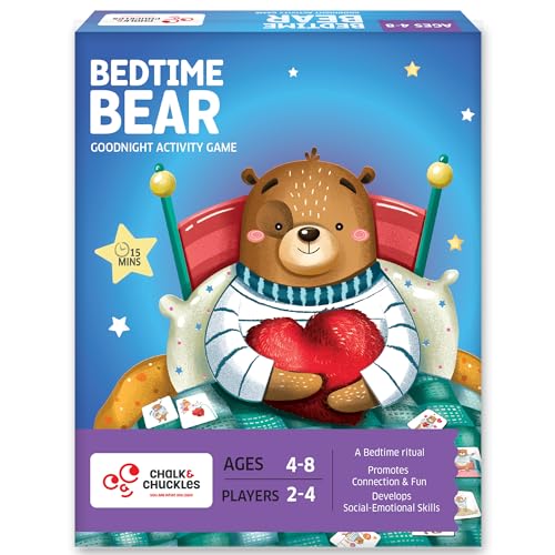 Chalk and Chuckles Bedtime Bear, Toddler & Kids Card Game for Sleep Routine, Bonding & Emotional Learning Toy, Birthday Gift for Boys & Girls Ages 3, 4, 5, 6+ - Image 1