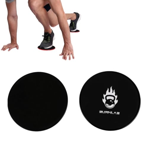 Burnlab Core Sliders (Set of 2) - Dual Sided, Smooth Gliding Discs - for Abs, Back, and Leg - Stregthen Abs & Improve Balance at Gym or Home - Ideal for Men and Women - Image 1