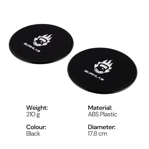 Burnlab Core Sliders (Set of 2) - Dual Sided, Smooth Gliding Discs - for Abs, Back, and Leg - Stregthen Abs & Improve Balance at Gym or Home - Ideal for Men and Women - Image 2