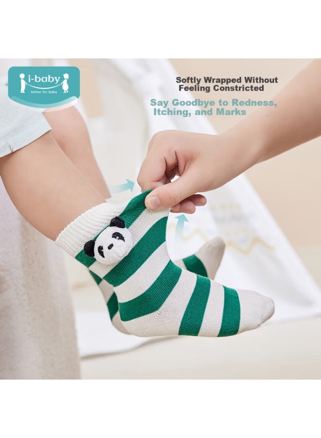 Ibaby / British Baby Children's Socks 3-6 Years Old Spring And Summer Baby Mid-length Tube Socks Comfortable And Breathable Seamless Socks 2 Pairs Pack - Image 2