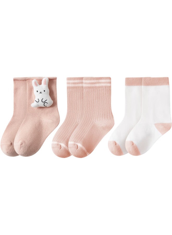 Ibaby / British Baby Children's Socks 3-6 Years Old Spring And Summer Baby Mid-length Tube Socks Comfortable And Breathable Seamless Socks 2 Pairs Pack - Image 3