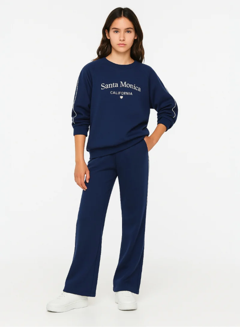 victor and jane Girls’ Navy Lounge Set – 2-Piece Stretch Ensemble
