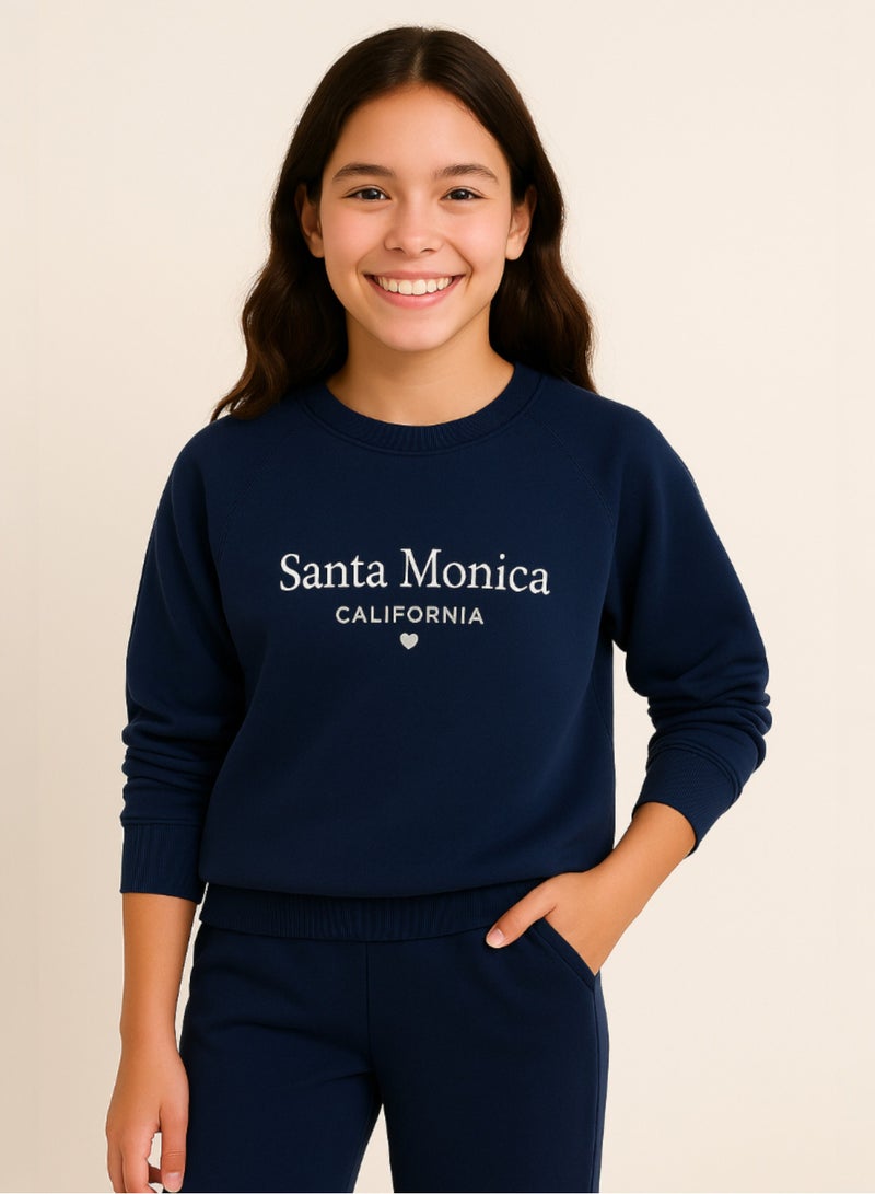 فكتور اند جين طقم استرخاء أزرق داكن للبنات - قطعتين مطاطي - Image 3