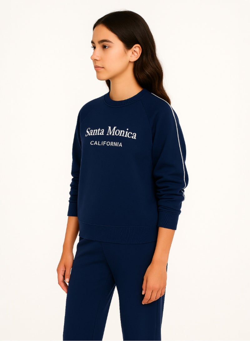 فكتور اند جين طقم استرخاء أزرق داكن للبنات - قطعتين مطاطي - Image 5