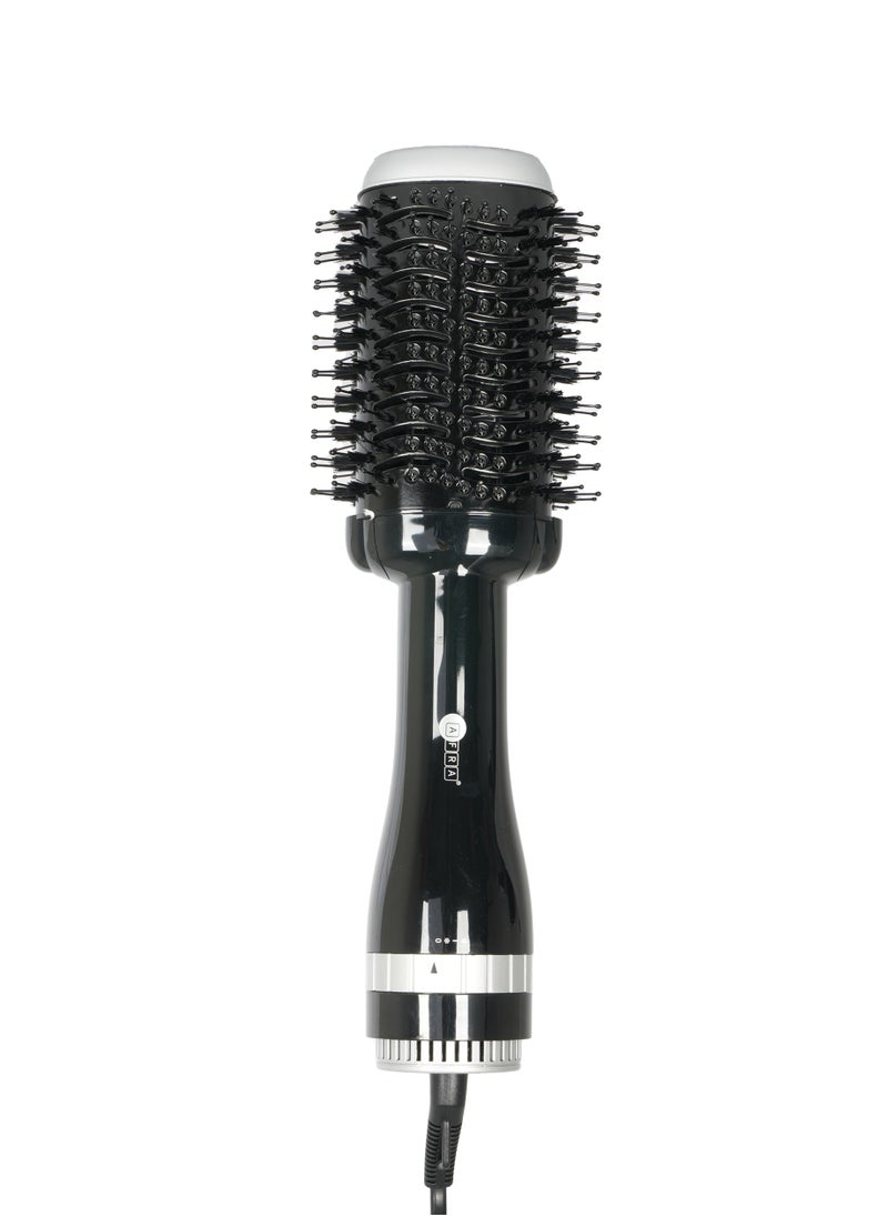 AFRA Hair Dryer Brush, 1000-1200w, Anti-Scald Head, -1-2 Settings Cool Air Function, 360-Degree Swivel Cord, Nylon Long Comb Tooth & Bristle Short Comb Tooth AF-1200BDBK, 1 Year Warranty  - Image 1