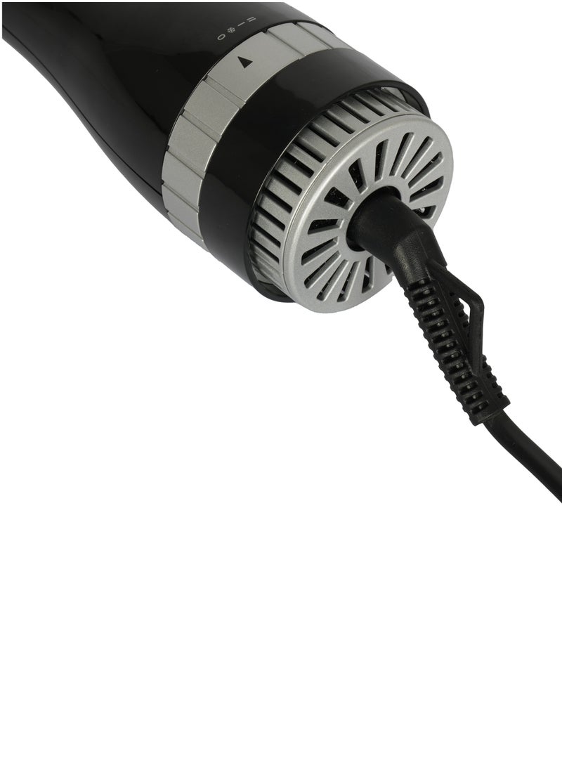 AFRA Hair Dryer Brush, 1000-1200w, Anti-Scald Head, -1-2 Settings Cool Air Function, 360-Degree Swivel Cord, Nylon Long Comb Tooth & Bristle Short Comb Tooth AF-1200BDBK, 1 Year Warranty  - Image 3