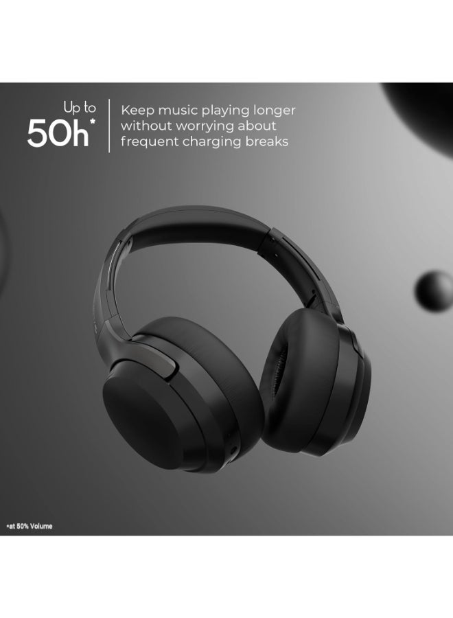 ZEBRONICS Renewed - ZEBRONICS Duke Plus Wireless Headphones - 2026 Upgrade, Bluetooth 5.4, 70hrs Playback, 40mm Drivers, Gaming Mode, ENC, Dual Pairing, Rapid Charge, AUX, Black - Image 3