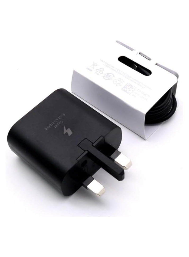 MUNTAQI UK USB C Plug & Cable 45W Charger For Samsung FAST Charge Adapter 3 Pin Mains Wall Charging for galaxy Mobile phone S 24 ULTRA S23 ultra FE S 22 S 21 fe 20 note 20 ultra 10 9 8 a14 a34 a54 - Image 2