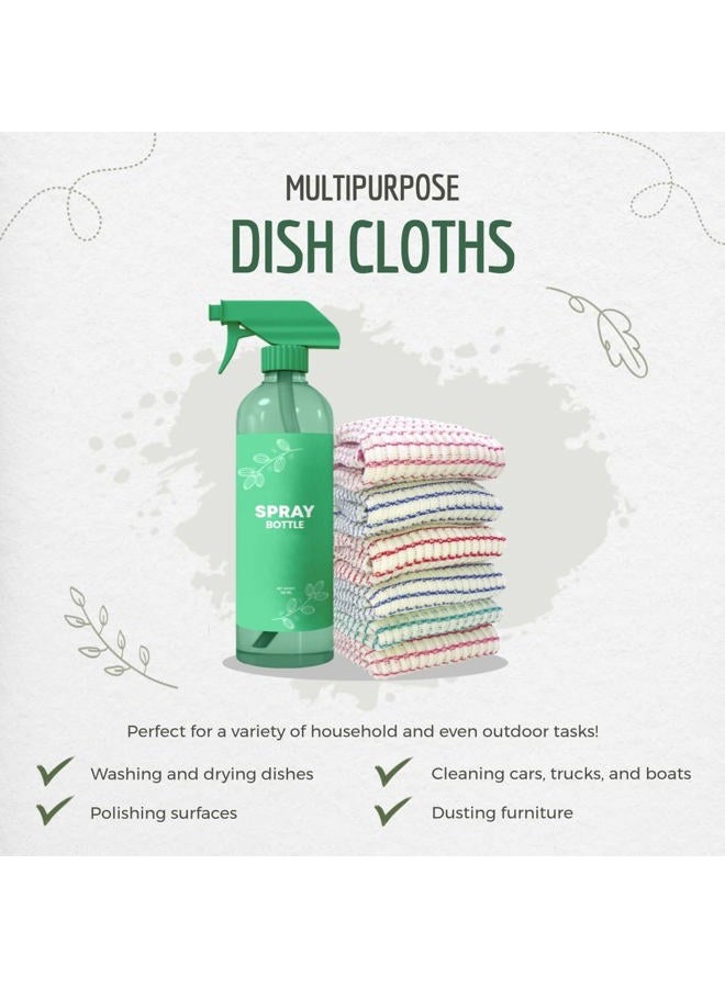 B53 6-Pack Textured Multicolored Dish Cloths Kitchen Towels for Washing, Dusting, and Household Cleaning - Image 3