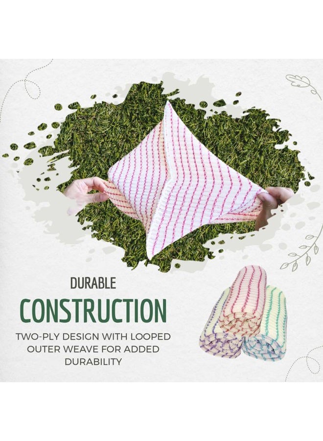 B53 6-Pack Textured Multicolored Dish Cloths Kitchen Towels for Washing, Dusting, and Household Cleaning - Image 4
