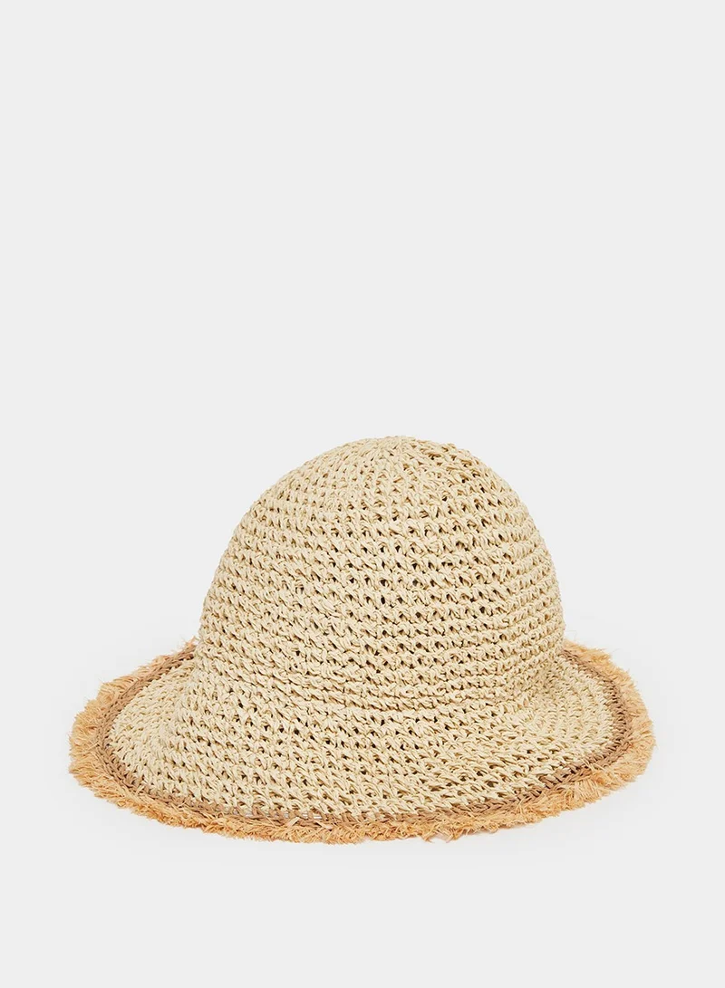 Crochet Straw Hat