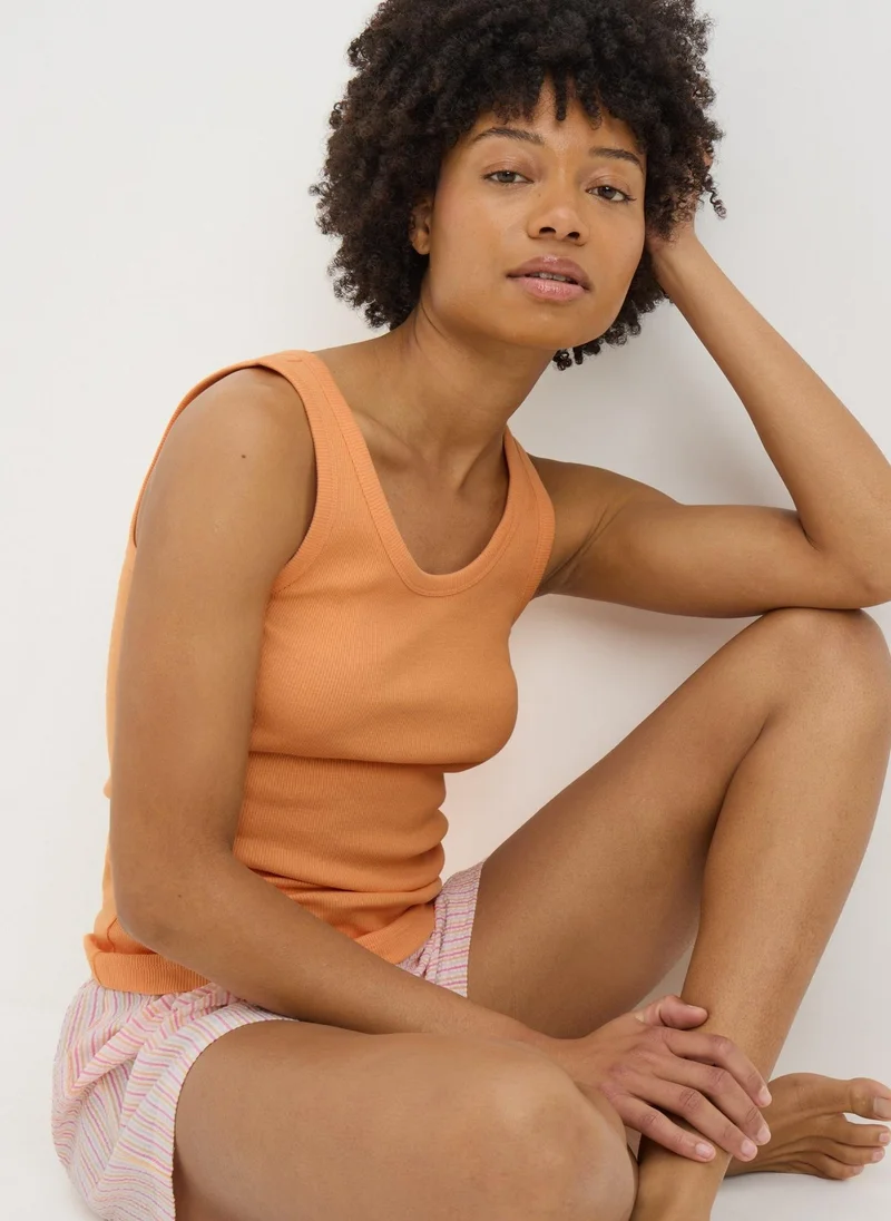 Matalan Peach Stripe Shorts & Vest Pyjama Set