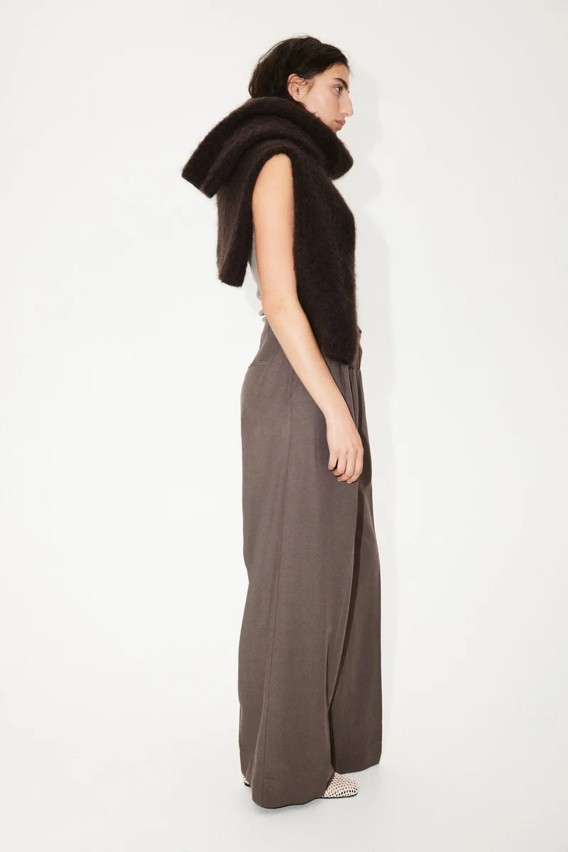 H&M Wide linen-blend trousers