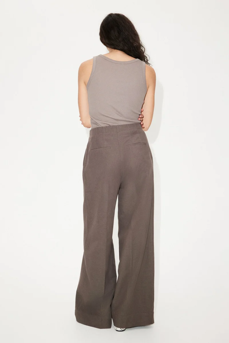 H&M Wide linen-blend trousers