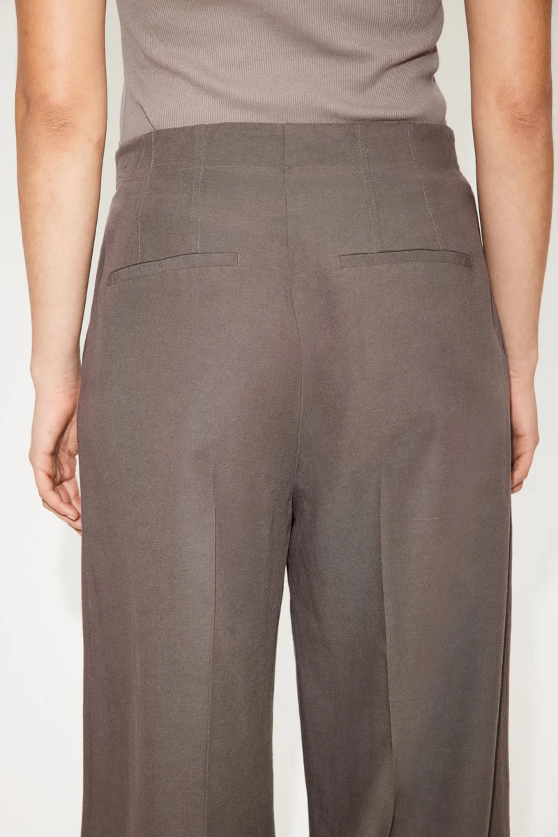 اتش اند ام Wide linen-blend trousers