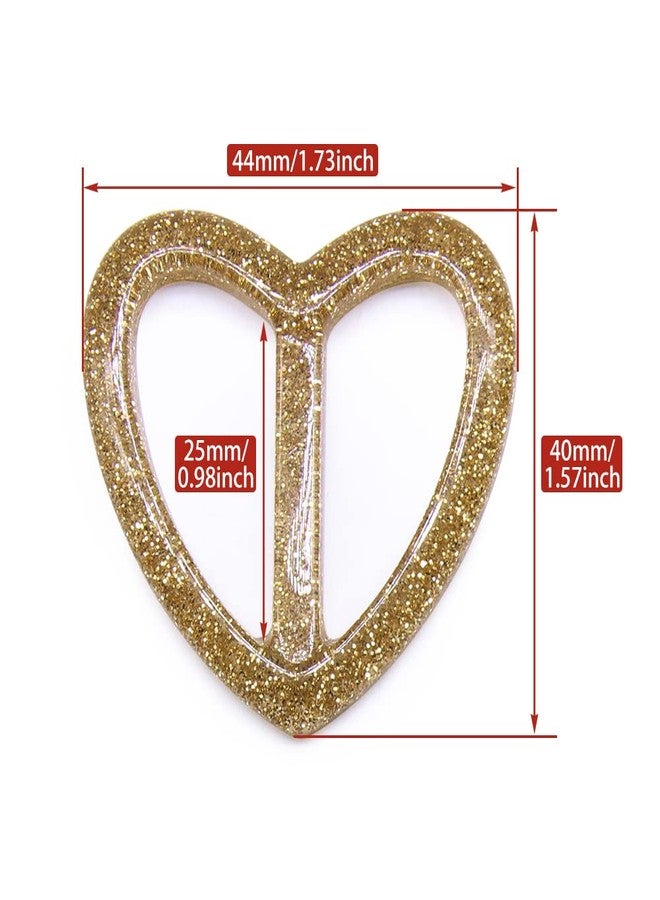 SEMINI 12PCS T-shirt Clips 1 inch T Shirt Plastic Heart Shape Fashion Scarf Clip Ring with Assorted Colors (Inner 25mm/1in, Color 4) - Image 3
