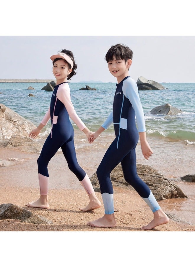 Generic Children's Swimsuit Teenagers Winter Hot Spring One-piece Swimsuit Big Kids Professional Quick-drying Training Swimsuit-Color:Pink-Size:2xl  - Image 4