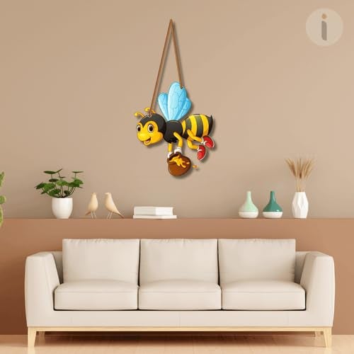 Art Monk Honey Bee Decorative Wall Hanging Wooden Art item for Living Room Bedroom Home Decor Gifts Quotes Decor Item Wall Art For Hall Mdf Wall Decoration - Image 2