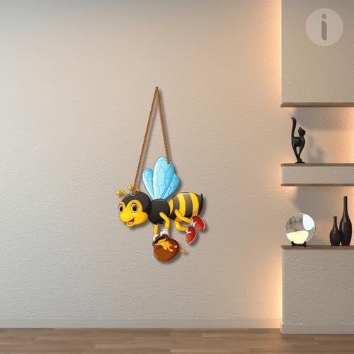 Art Monk Honey Bee Decorative Wall Hanging Wooden Art item for Living Room Bedroom Home Decor Gifts Quotes Decor Item Wall Art For Hall Mdf Wall Decoration - Image 3