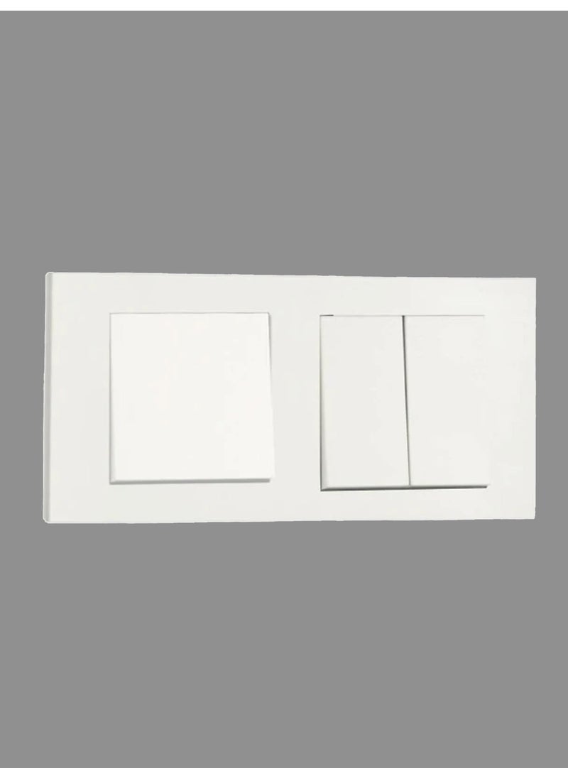 Ovivo Grano White Set of 2 Switch + Commutator 