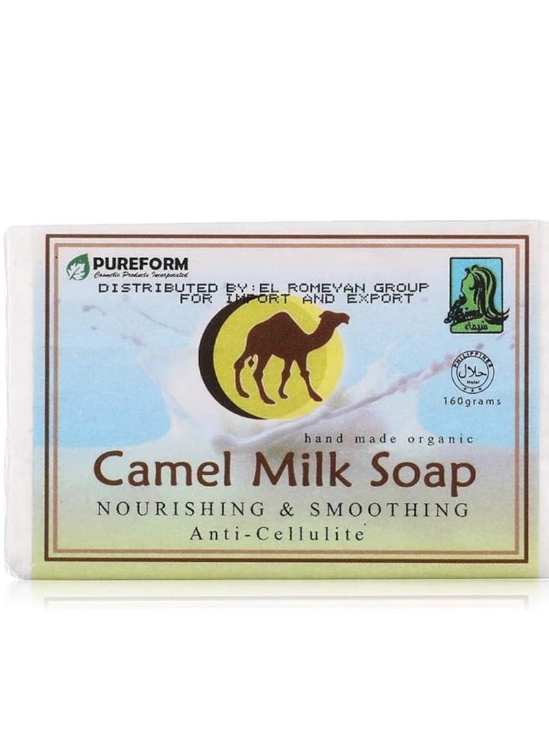 PUREFORM Nourishing and Smoothing Anti-Cellulite Camel Milk Soap - 160 gm 