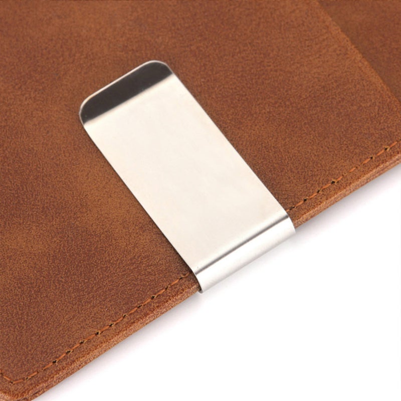 New Fashion Men Money Clip Faux Leather Slim Wallet ID Credit Card Holder Cash Clip - Image 5