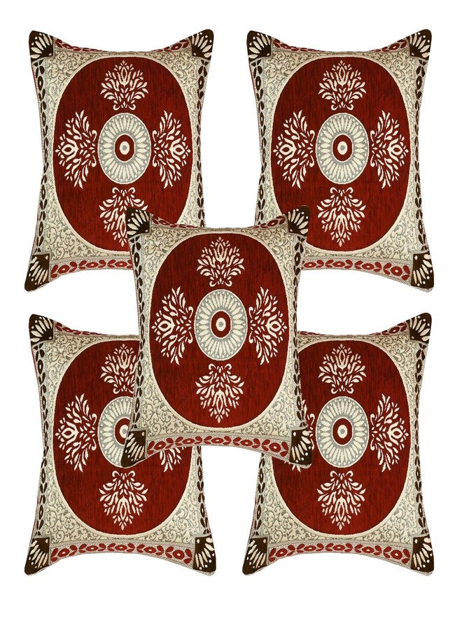 jayvaam Sawna Homes Sofa Cover With Cushion Cover And Table Cover-3 Seater&2 Seater Chenille Velvet Sofa Covers With Arm Set 16 Pcs - 3+1+1 Panels For Home Living Room Sofa Couch Decor (Coffe Maroon) - Image 4