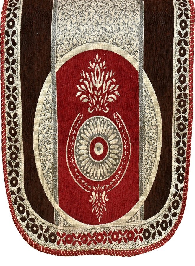 jayvaam Sawna Homes Sofa Cover With Cushion Cover And Table Cover-3 Seater&2 Seater Chenille Velvet Sofa Covers With Arm Set 16 Pcs - 3+1+1 Panels For Home Living Room Sofa Couch Decor (Coffe Maroon) - Image 3