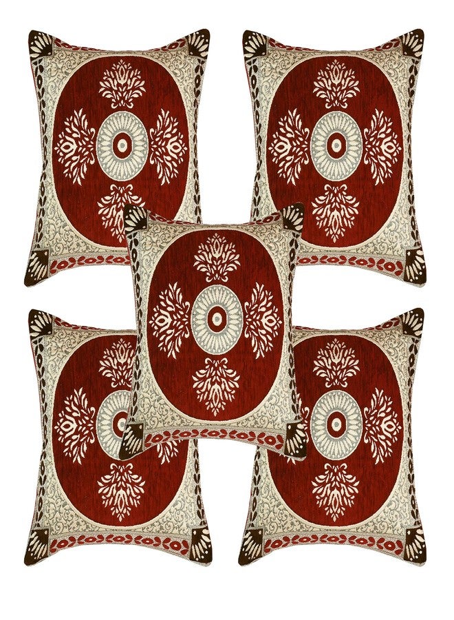 jayvaam Sawna Homes Sofa Cover With Cushion Cover And Table Cover-3 Seater&2 Seater Chenille Velvet Sofa Covers With Arm Set 16 Pcs - 3+1+1 Panels For Home Living Room Sofa Couch Decor (Coffe Maroon) - Image 5