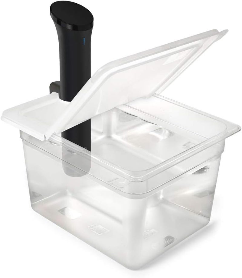 EVERIE Sous Vide Container 12 Quart EVC-12 with Collapsible Hinged Lid Compatible with Anova Nano or AN500-US00 or Anova Pro 3.0 or Anova Mini, Also Fits Instant Pot - Image 1