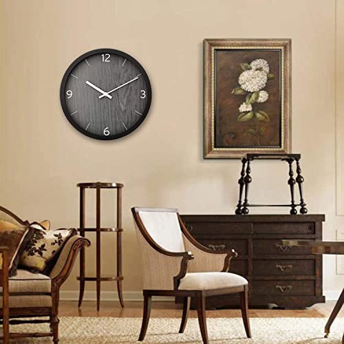 Kazlin Wall Clock - 12" Silent Quartz Decorative Latest Analog Wall Clock for Living Room Classic Battery Operated Round Easy to Read for Bedroom/Office/School/Home/Office/Room/Kitchen (Grey) - Image 5