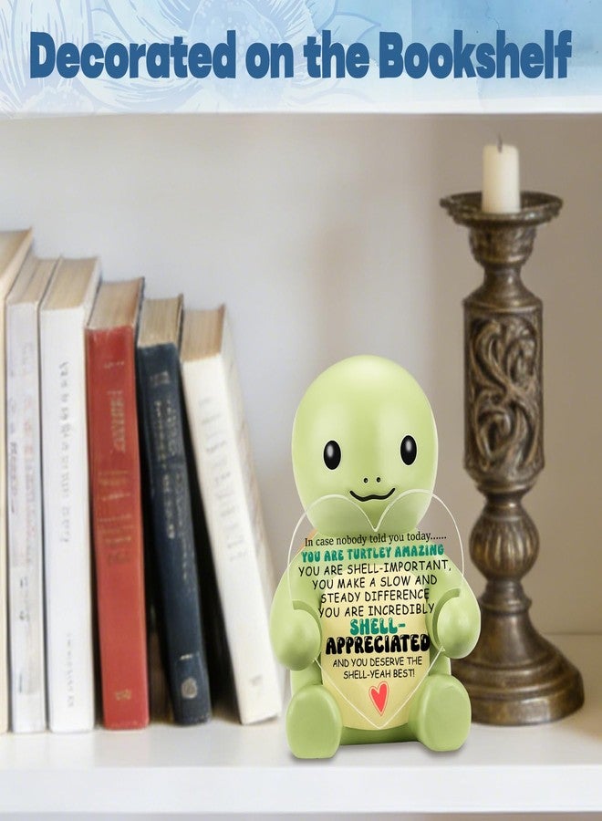 FOUGSTA Cute Turtle Resin Statue, Inspirational Desk Decor, Positive Affirmation Gift for Work Friend, Motivational Figurine for Women, Men, Student, Teacher, XXS47 - Image 5