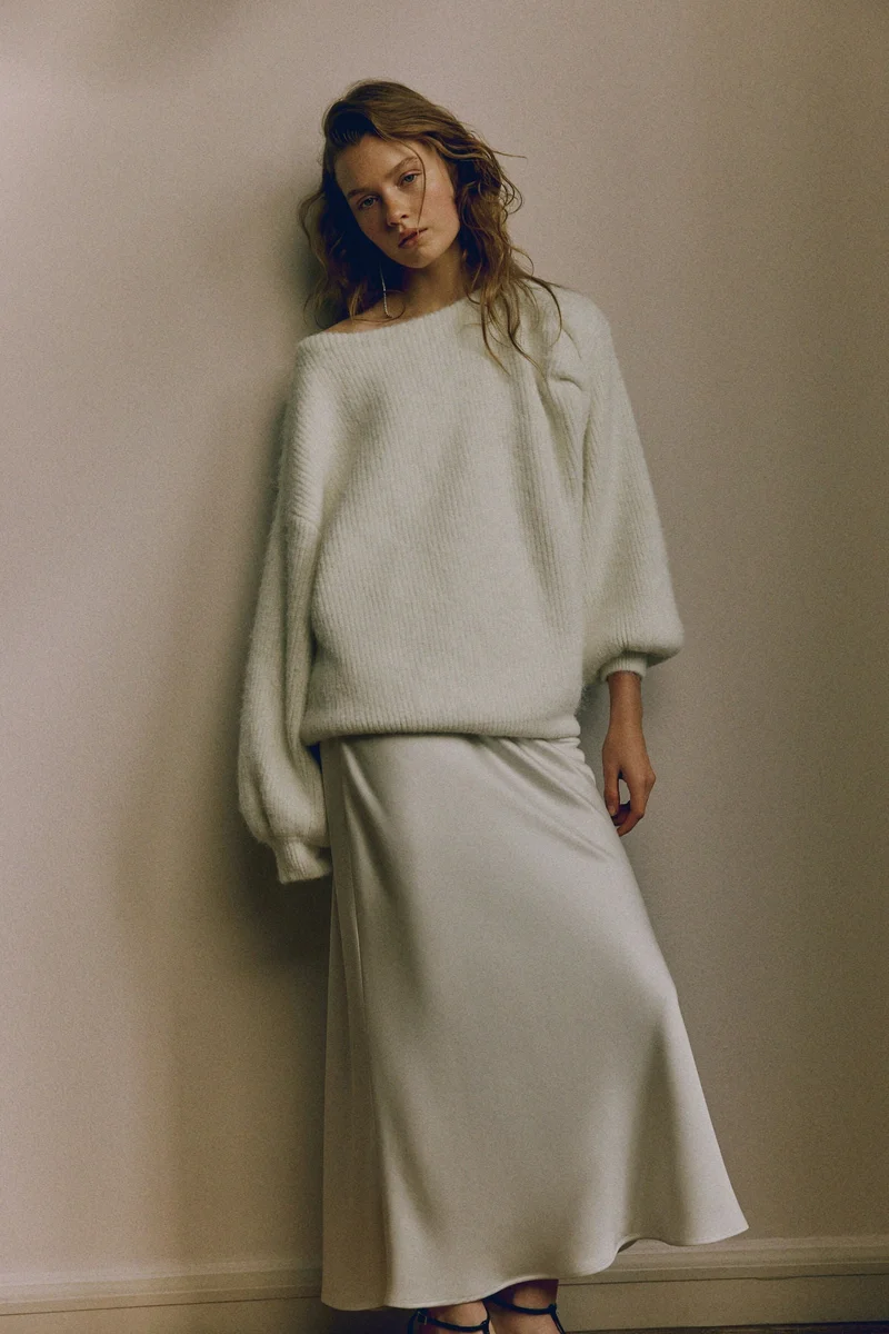 اتش اند ام كنزة فضفاضة بقبة واسعة