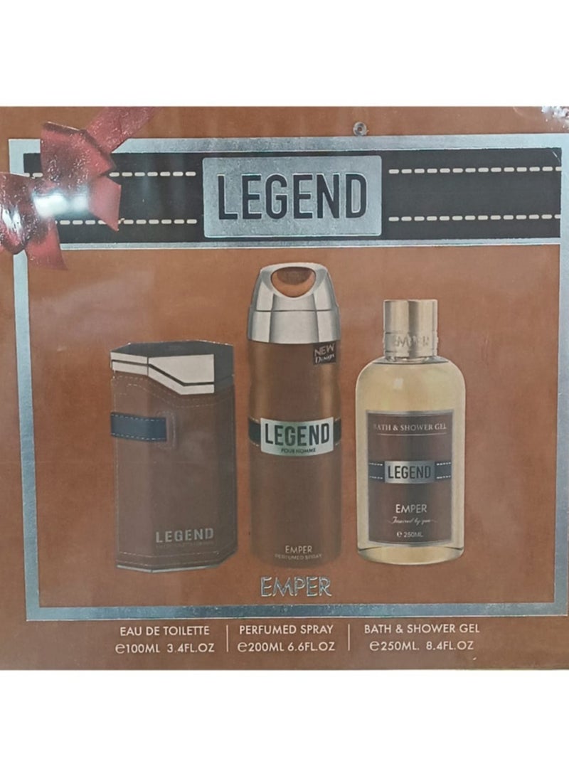 Legend perfume, deodorant and cream set for men from Emper