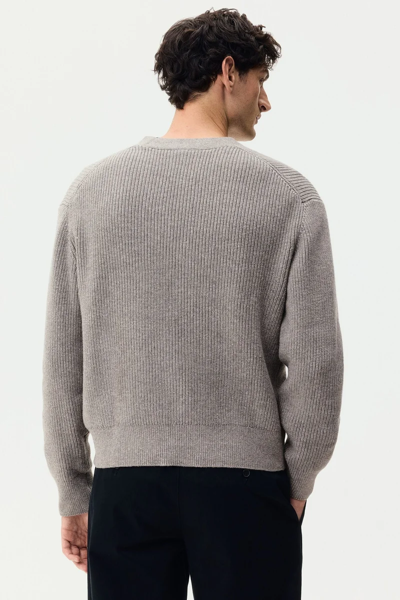 H&M  Relaxed Fit Rib-knit cardigan for Men | Best Price UAE