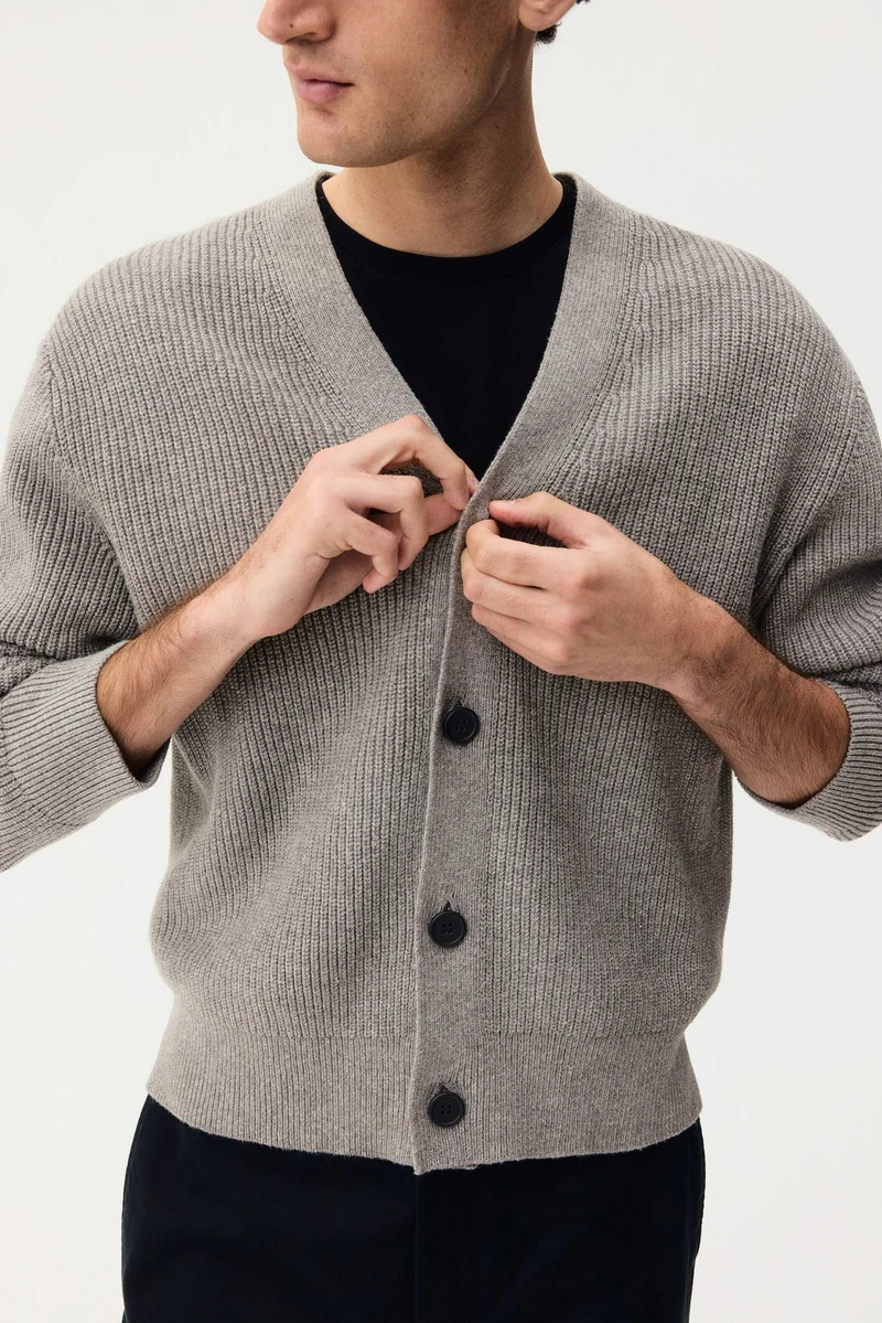 H&M Relaxed Fit Rib-knit cardigan