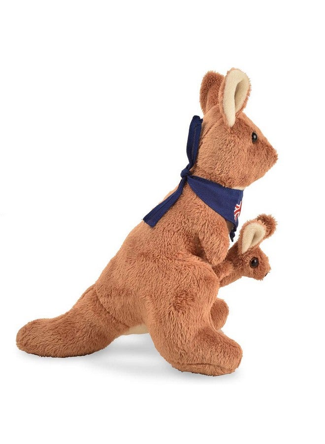 BOHS Plush Kangaroo With Australia Scarf And Removable Joey - Cuddly Soft Stuffed Mom And Baby Animals Toy- 11 Inches - Image 4