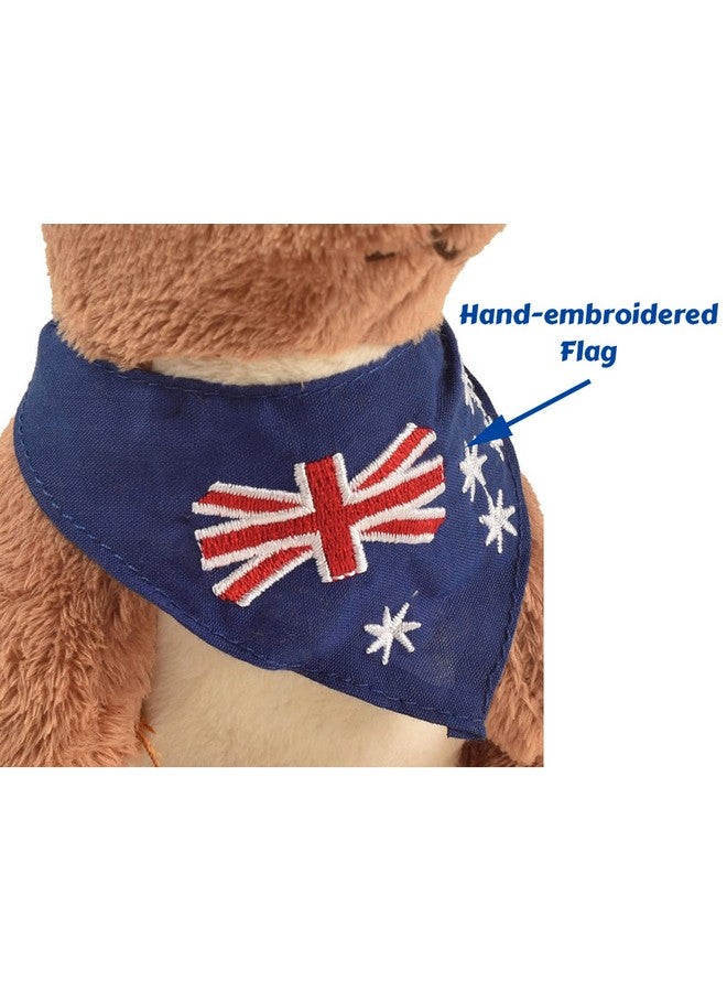 BOHS Plush Kangaroo With Australia Scarf And Removable Joey - Cuddly Soft Stuffed Mom And Baby Animals Toy- 11 Inches - Image 2