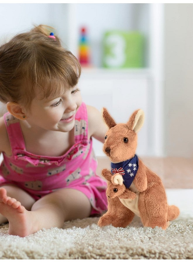 BOHS Plush Kangaroo With Australia Scarf And Removable Joey - Cuddly Soft Stuffed Mom And Baby Animals Toy- 11 Inches - Image 5